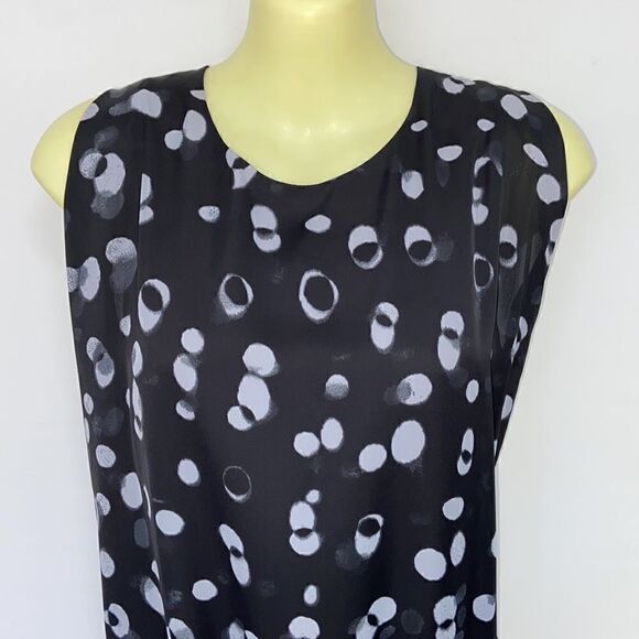 Vince Dress Abstract Print Silk Slouch Open Shoulders Excellent  Nwot~Sz… - Picture 3 of 10